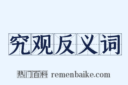 究观反义词是什么意思的图片